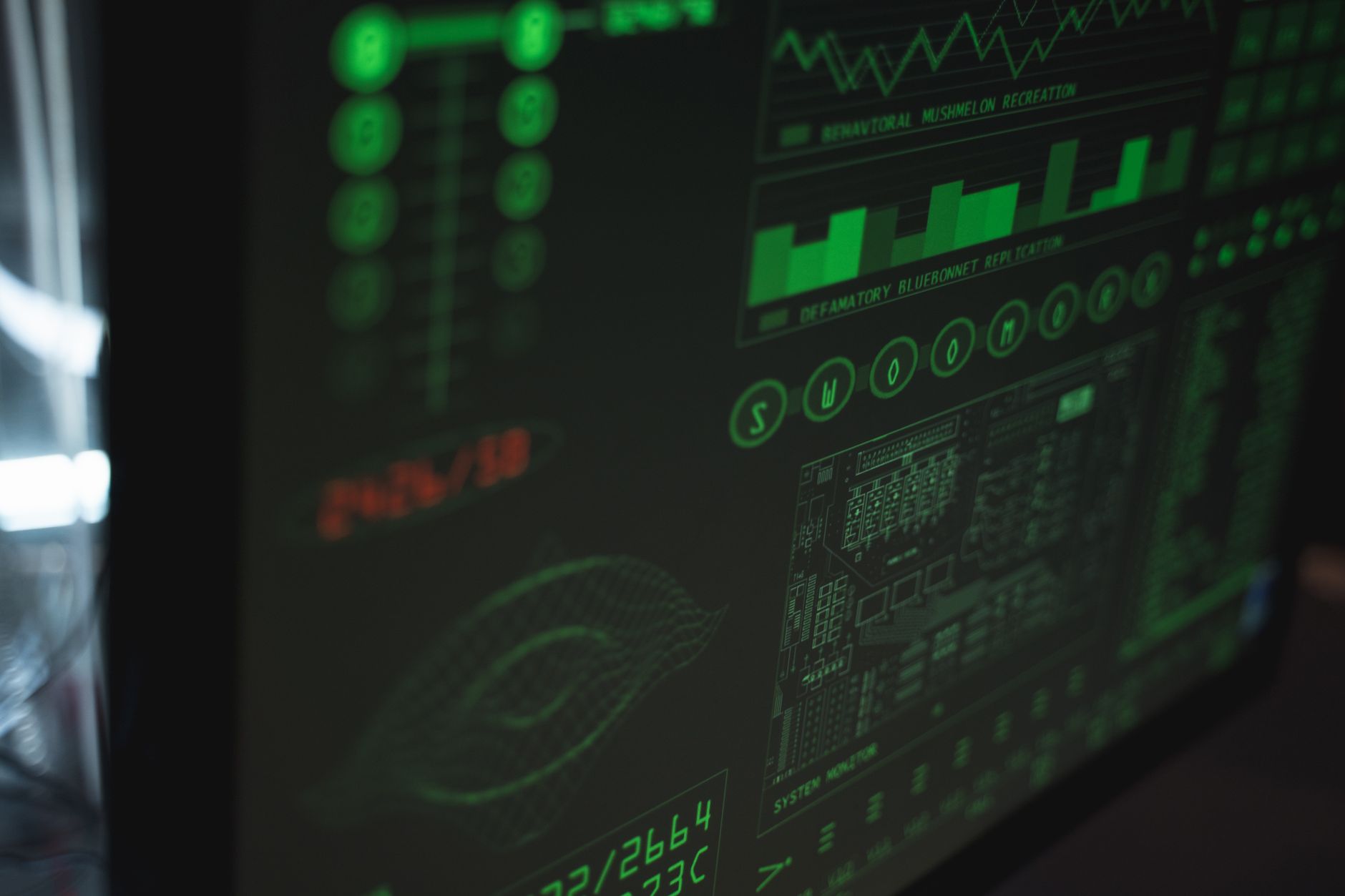 EDR cybersecurity dashboard